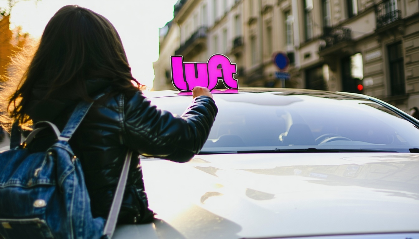 person catching a lyft ride-1