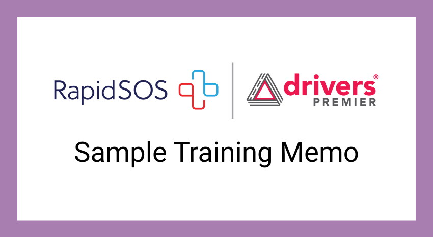 Sample Training Memo